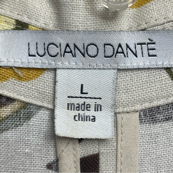 Luciano Dante linen blend blazer jacket Large floral - Picture 3 of 9